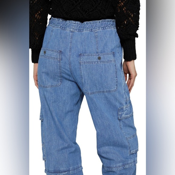 Marant Etoile Ivy denim Cargo Pants, size 36 - Picture 3 of 14